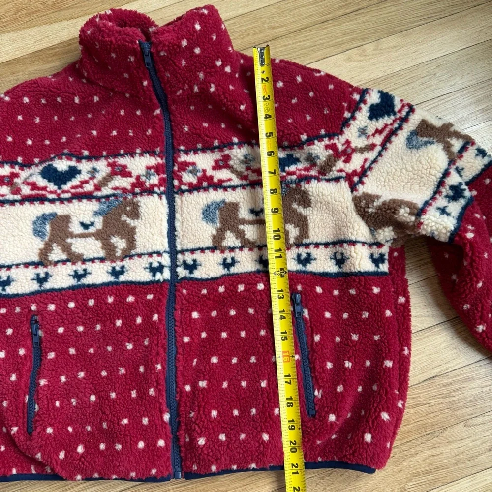 NWT Cider Sherpa Fleece Zip Up Nordic Print Jacket - Picture 11 of 16